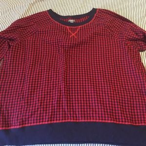 Aerie red and navy plaid sweatshirt!